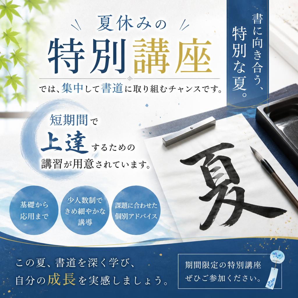 夏休みに特別講座を開催!