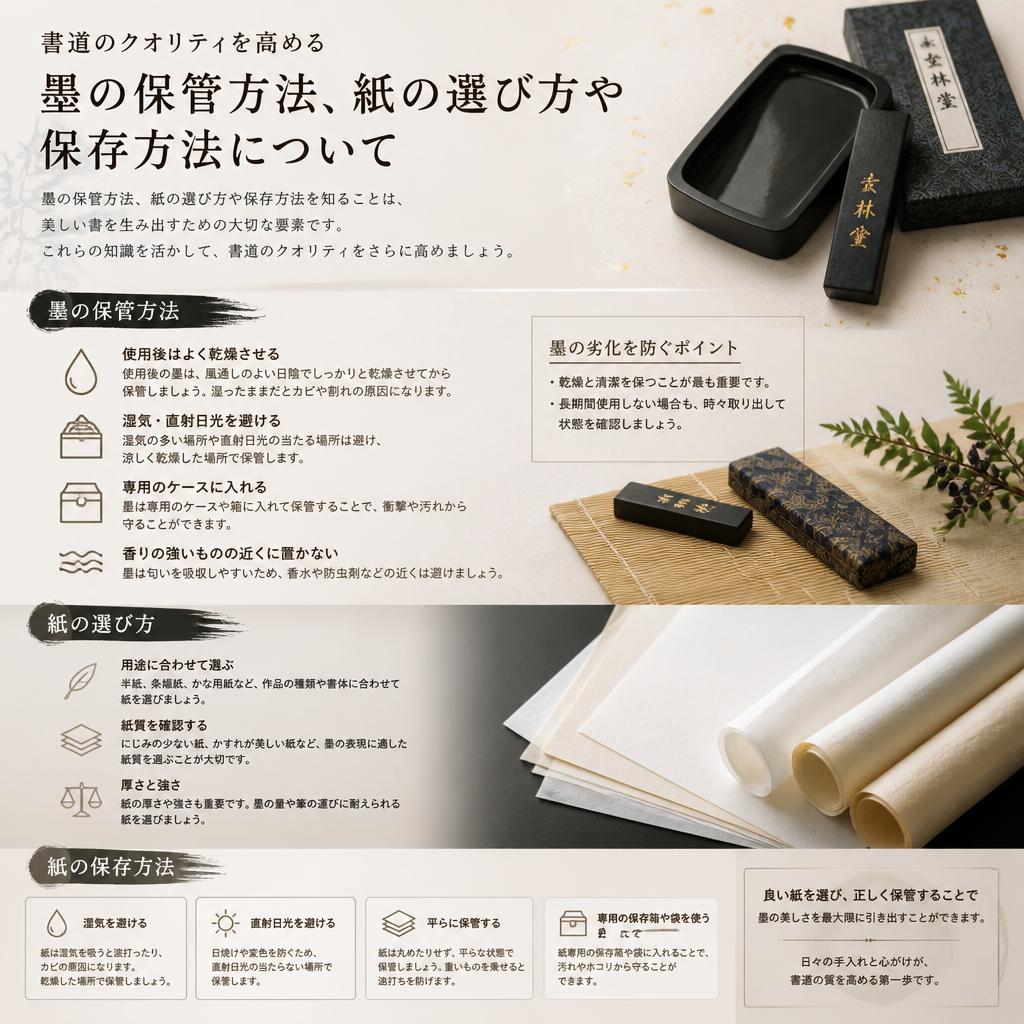 4. 墨と紙のお手入れ方法